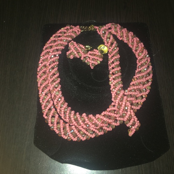 African jewelry set necklace, bracelet, earrings - Picture 1 of 2